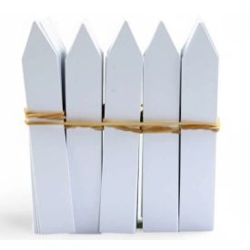 Steeketiketten plastic 20x2 Wit pak a 250 stuks