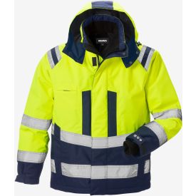 Fristads Winterjack Airtech 4035 GTT Klasse 3 maat 4XL Fluor Geel/Navyblauw