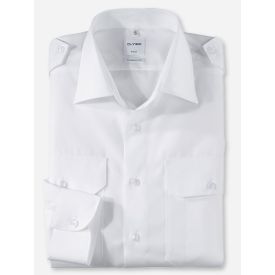 Olymp overhemd Pilot Modern fit lange mouwen maat 48 Wit