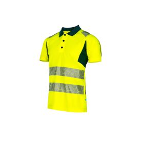 SYNQ Poloshirt Obvias maat XS Fluor Geel/Navyblauw