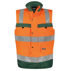 Dassy Bodywarmer Bilbao Klasse 2 maat XS Fluor Oranje/Groen