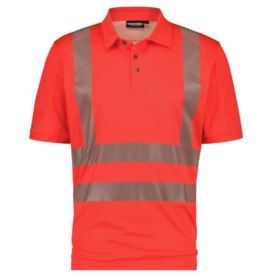Dassy Polo Brandon Klasse 2 maat 4XL Fluor Rood