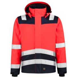 Tricorp Midi Parka Bicolor Klasse 2 maat 5XL Fluor Rood/Donkerblauw