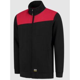 Tricorp Sweatvest Bicolor Naden maat 5XL Zwart/Rood